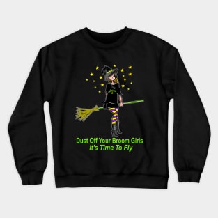 CUTE HALLOWEEN WITCH ON BROOM COSTUME Crewneck Sweatshirt